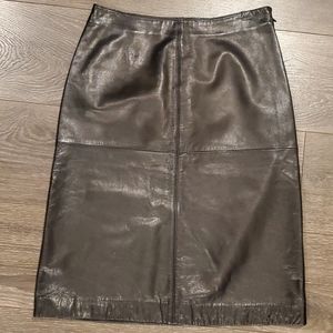 ❤ANN TAYLOR GORGEOUS SOFT LEATHER HIGH WAIST SKIRT